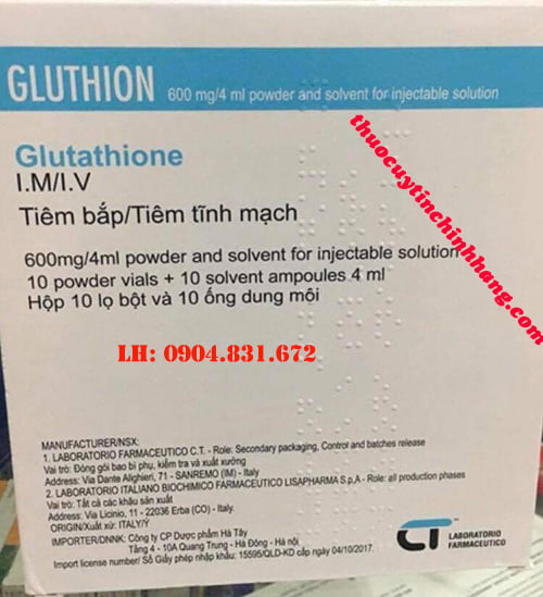 giá thuốc glutathion 600mg
