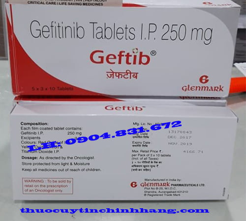 Thuốc Gefitinib tablets ip 250mg