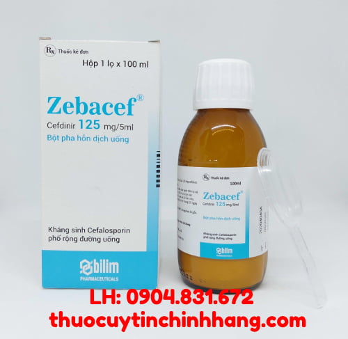 Thuốc Zebacef 125mg/5ml giá bao nhiêu