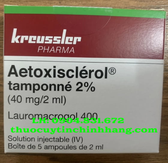 Thuốc Aetoxisclerol Tampone 2% giá bao nhiêu
